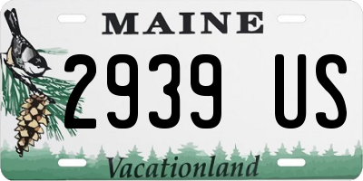 ME license plate 2939US