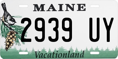 ME license plate 2939UY