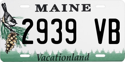 ME license plate 2939VB