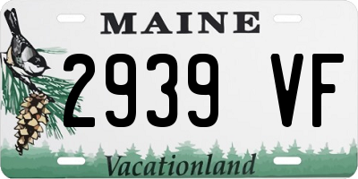 ME license plate 2939VF