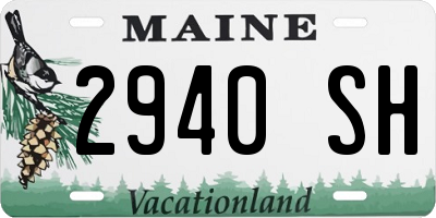 ME license plate 2940SH