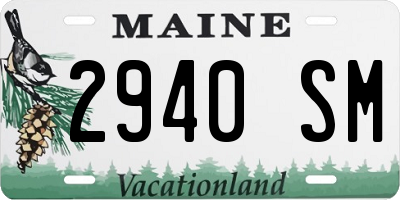 ME license plate 2940SM