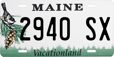 ME license plate 2940SX