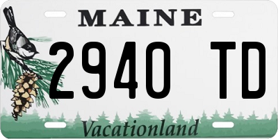ME license plate 2940TD
