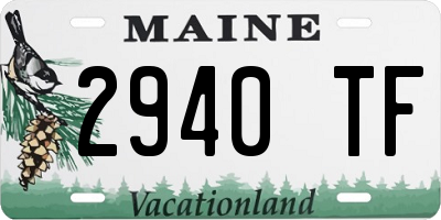 ME license plate 2940TF