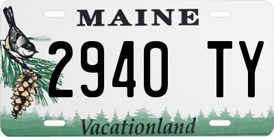 ME license plate 2940TY