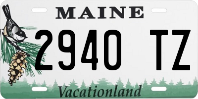 ME license plate 2940TZ