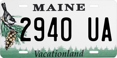 ME license plate 2940UA