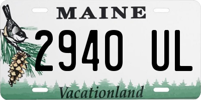 ME license plate 2940UL