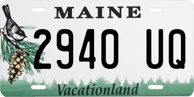 ME license plate 2940UQ