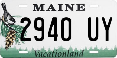 ME license plate 2940UY