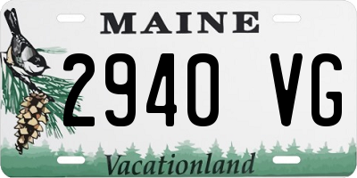 ME license plate 2940VG