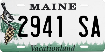 ME license plate 2941SA