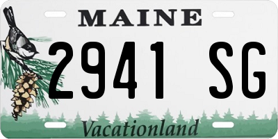 ME license plate 2941SG