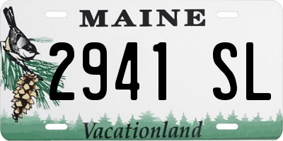 ME license plate 2941SL