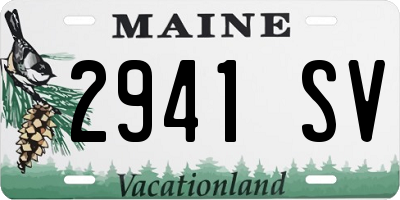 ME license plate 2941SV