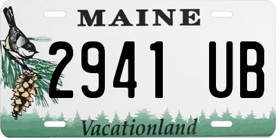 ME license plate 2941UB