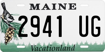 ME license plate 2941UG