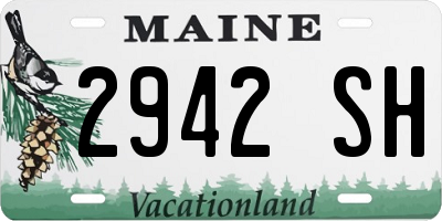 ME license plate 2942SH