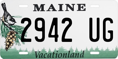 ME license plate 2942UG