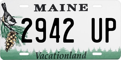 ME license plate 2942UP