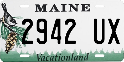 ME license plate 2942UX