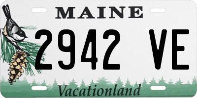 ME license plate 2942VE