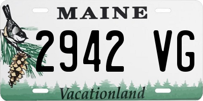 ME license plate 2942VG