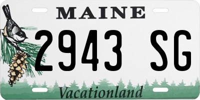 ME license plate 2943SG