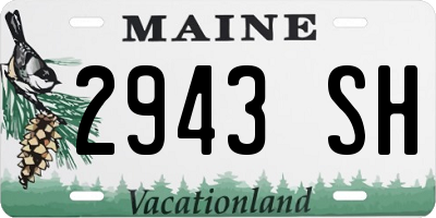 ME license plate 2943SH
