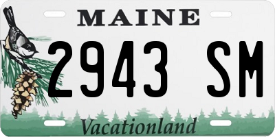 ME license plate 2943SM