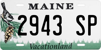 ME license plate 2943SP