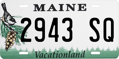 ME license plate 2943SQ