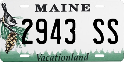 ME license plate 2943SS