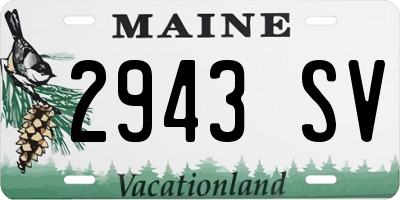 ME license plate 2943SV