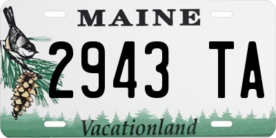ME license plate 2943TA