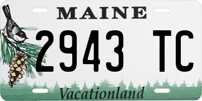 ME license plate 2943TC