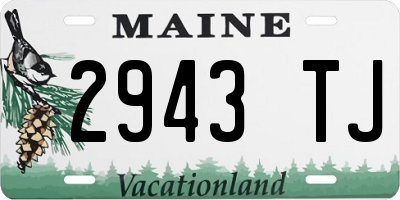 ME license plate 2943TJ