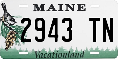 ME license plate 2943TN