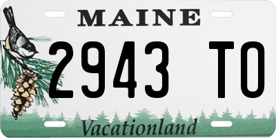 ME license plate 2943TO
