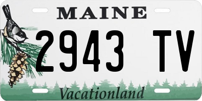 ME license plate 2943TV