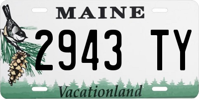 ME license plate 2943TY