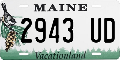 ME license plate 2943UD