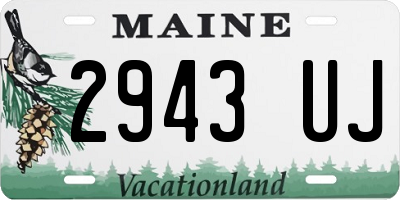 ME license plate 2943UJ