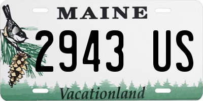ME license plate 2943US