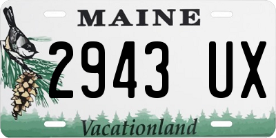 ME license plate 2943UX