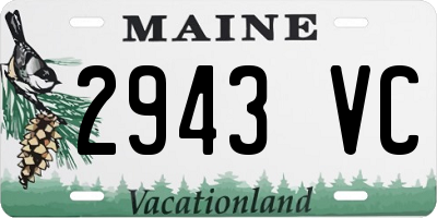 ME license plate 2943VC