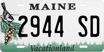 ME license plate 2944SD