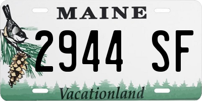 ME license plate 2944SF