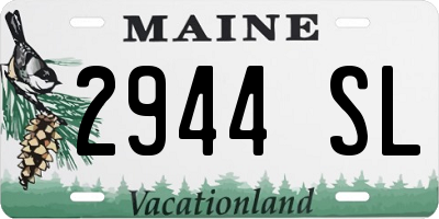 ME license plate 2944SL